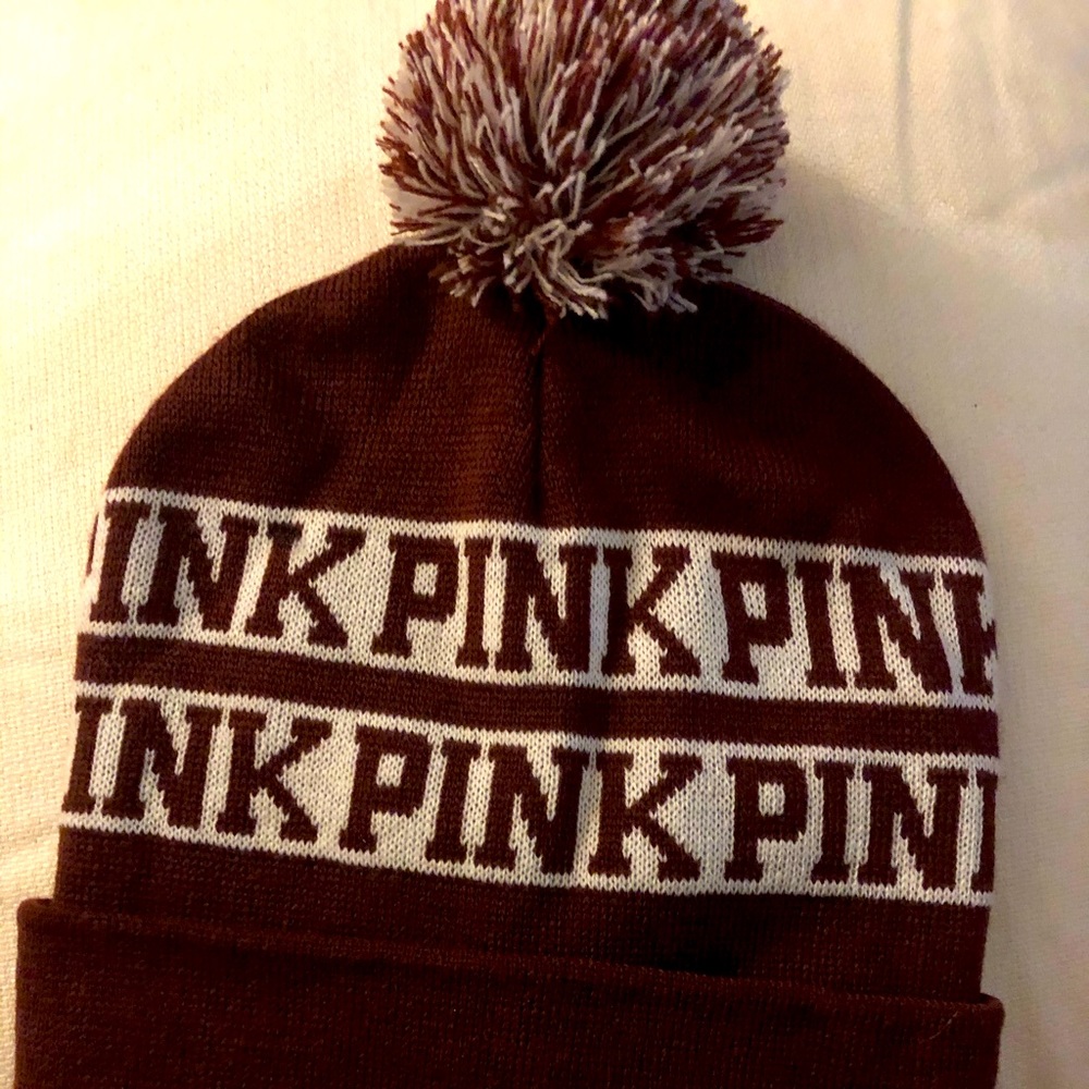 VS PINK Pom Pom winter hat